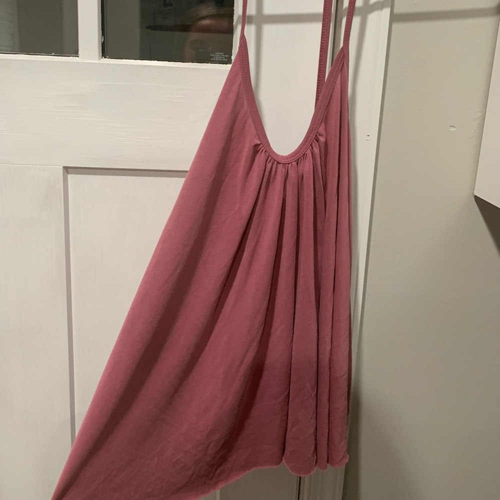 Rose/pink flowy tank top - size medium